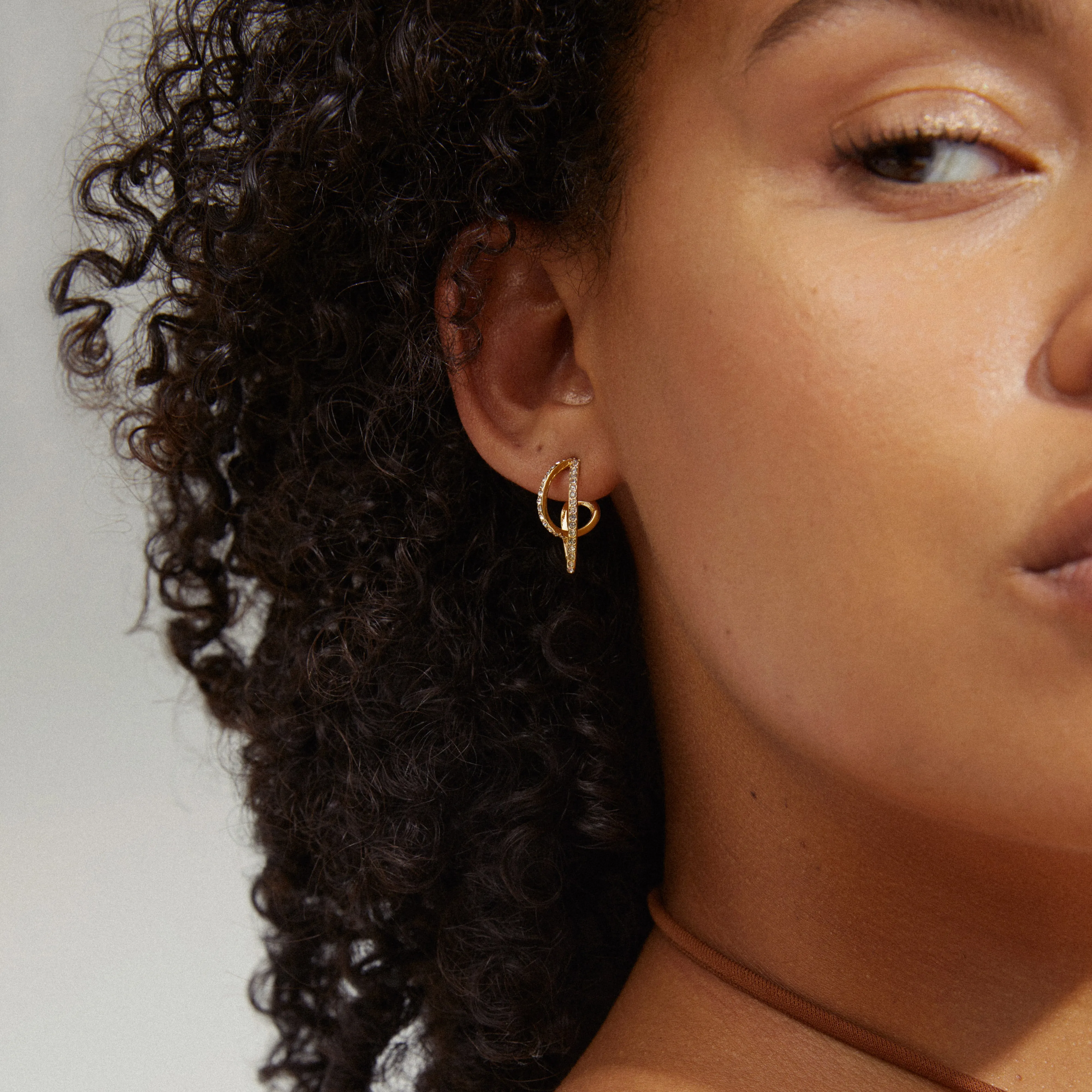 ETTY crystal earrings gold-plated