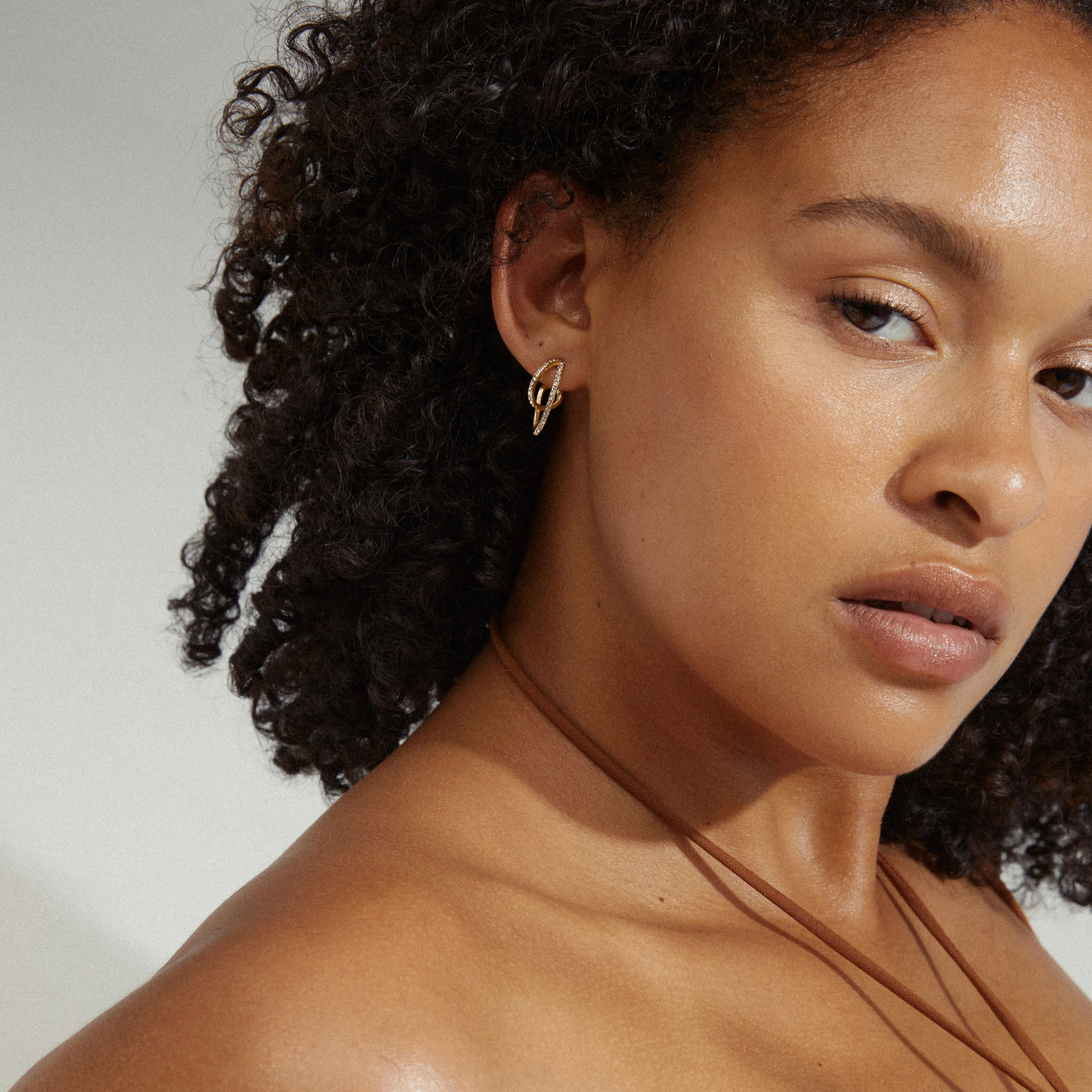 ETTY crystal earrings gold-plated