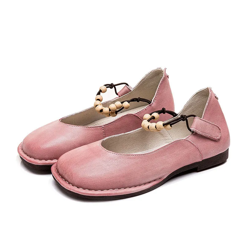 Gift Shoes Spring Handmade Women's Pink Flats