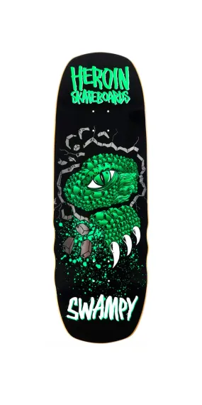 Heroin Skateboards Swampy Alligator Shovel 10.5 Skateboard Deck- Tabla Skate