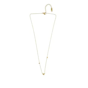 Love Waterproof 3 Mini Heart Necklace 18K Gold Plating