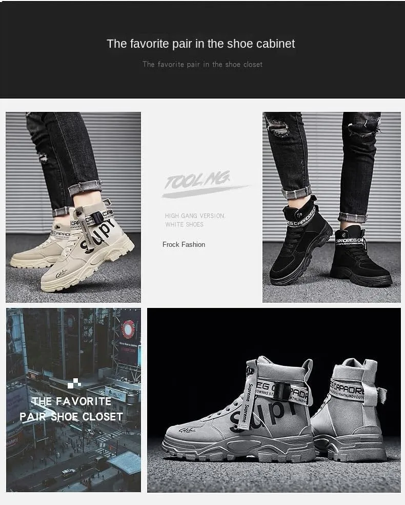 Men's Fashionable Sports Shoes, high top Walking Shoes, Outdoor Casual Sports Shoes, Men's Sports Ankle Sports Boots
