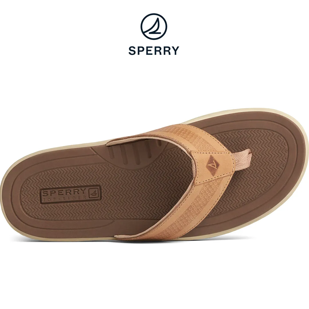 Men's Havasu Perforated Flip Flop Sandals Linen (STS22111)
