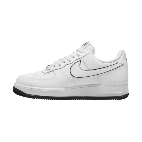 Mens Nike Air Force 1 07 Sneakers - White with Black Outline Detail