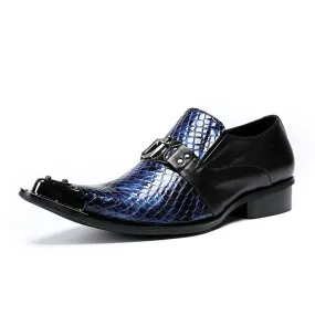 Mens Slip On Black Oxford Shoes