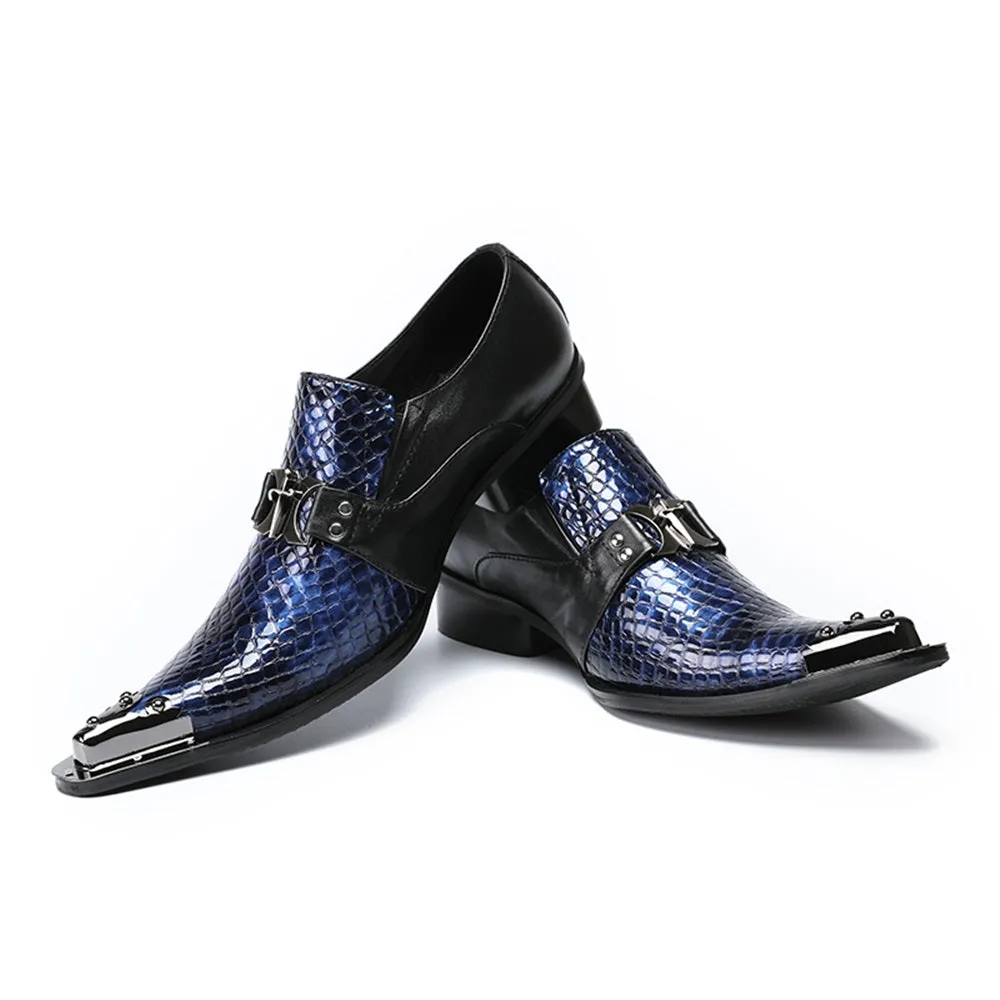 Mens Slip On Black Oxford Shoes