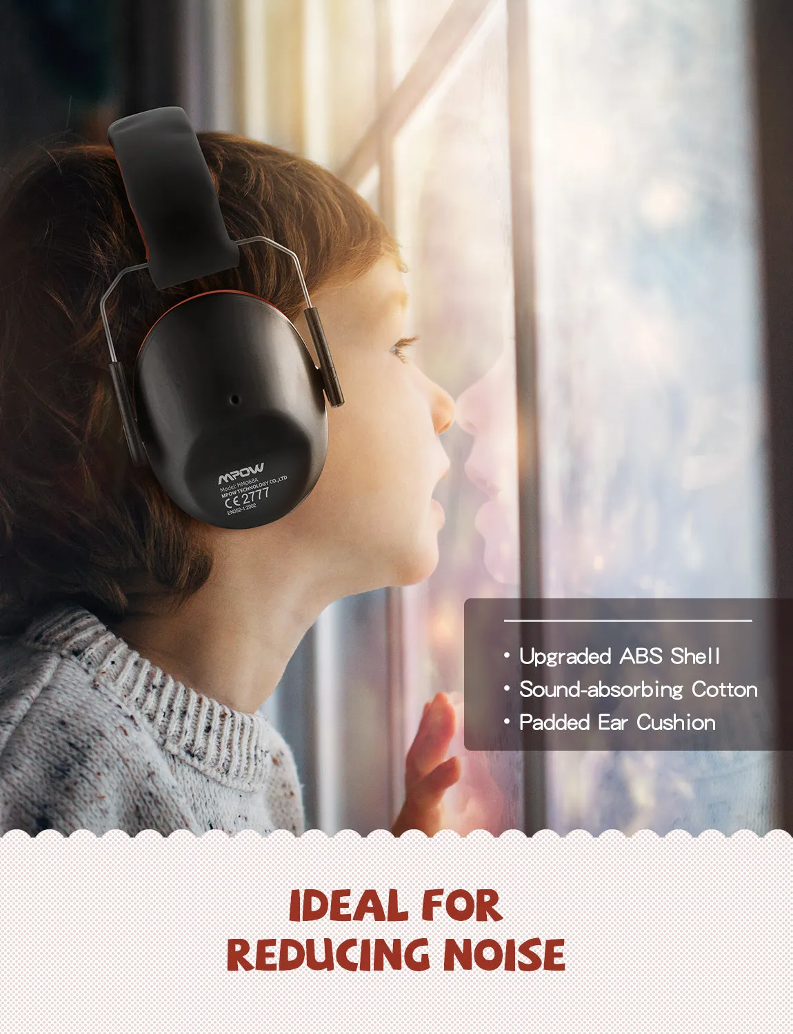 MPOW HP068A Kids Ear Defenders with Carrying Bag, SNR 29dB