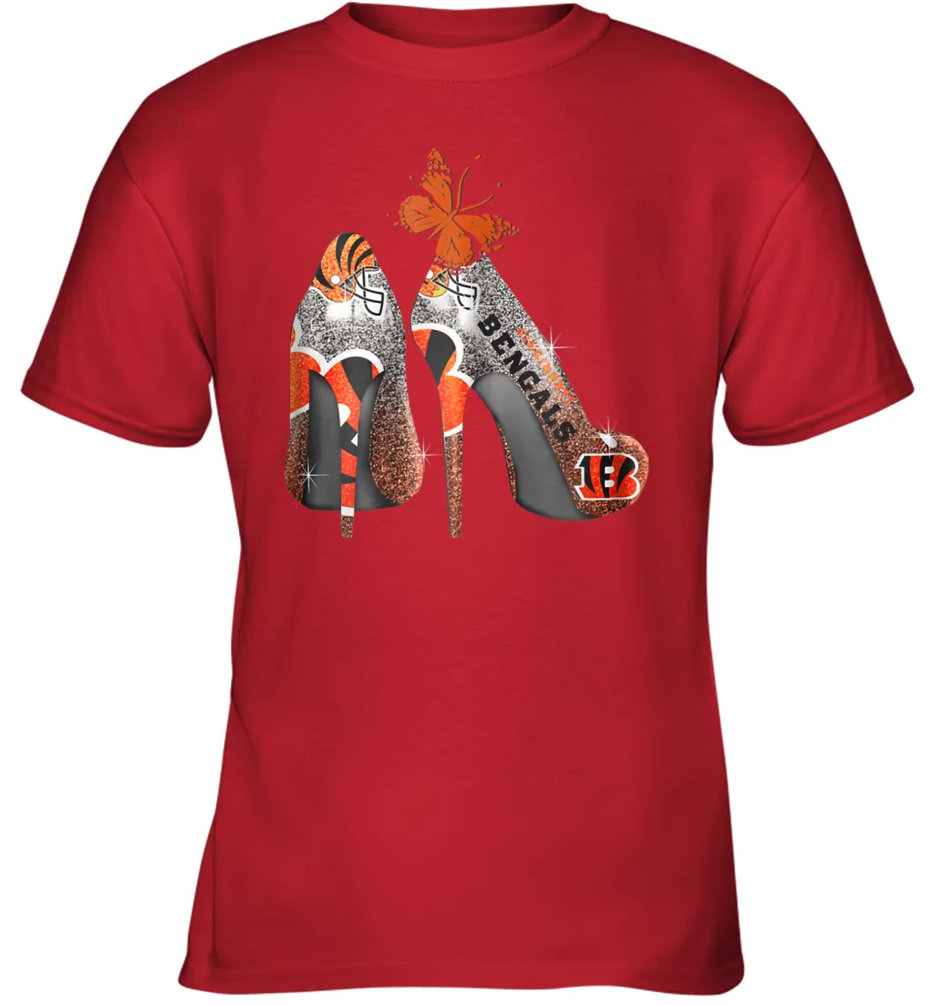 NFL Cincinnati Bengals Rhinestone High Heels Youth T-Shirt