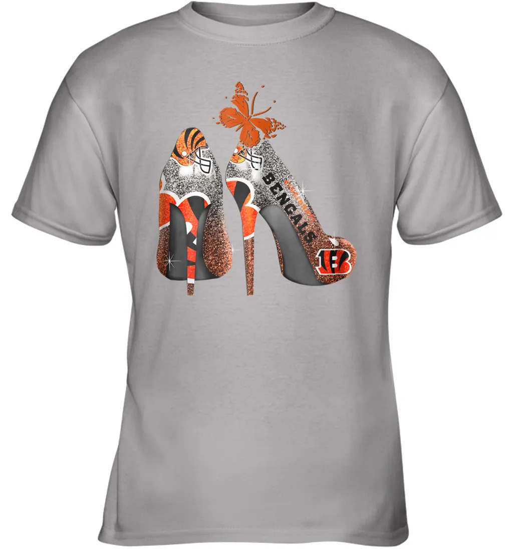 NFL Cincinnati Bengals Rhinestone High Heels Youth T-Shirt