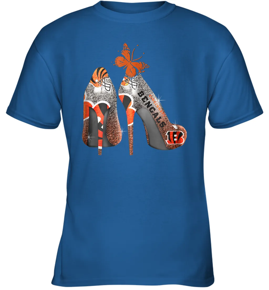 NFL Cincinnati Bengals Rhinestone High Heels Youth T-Shirt