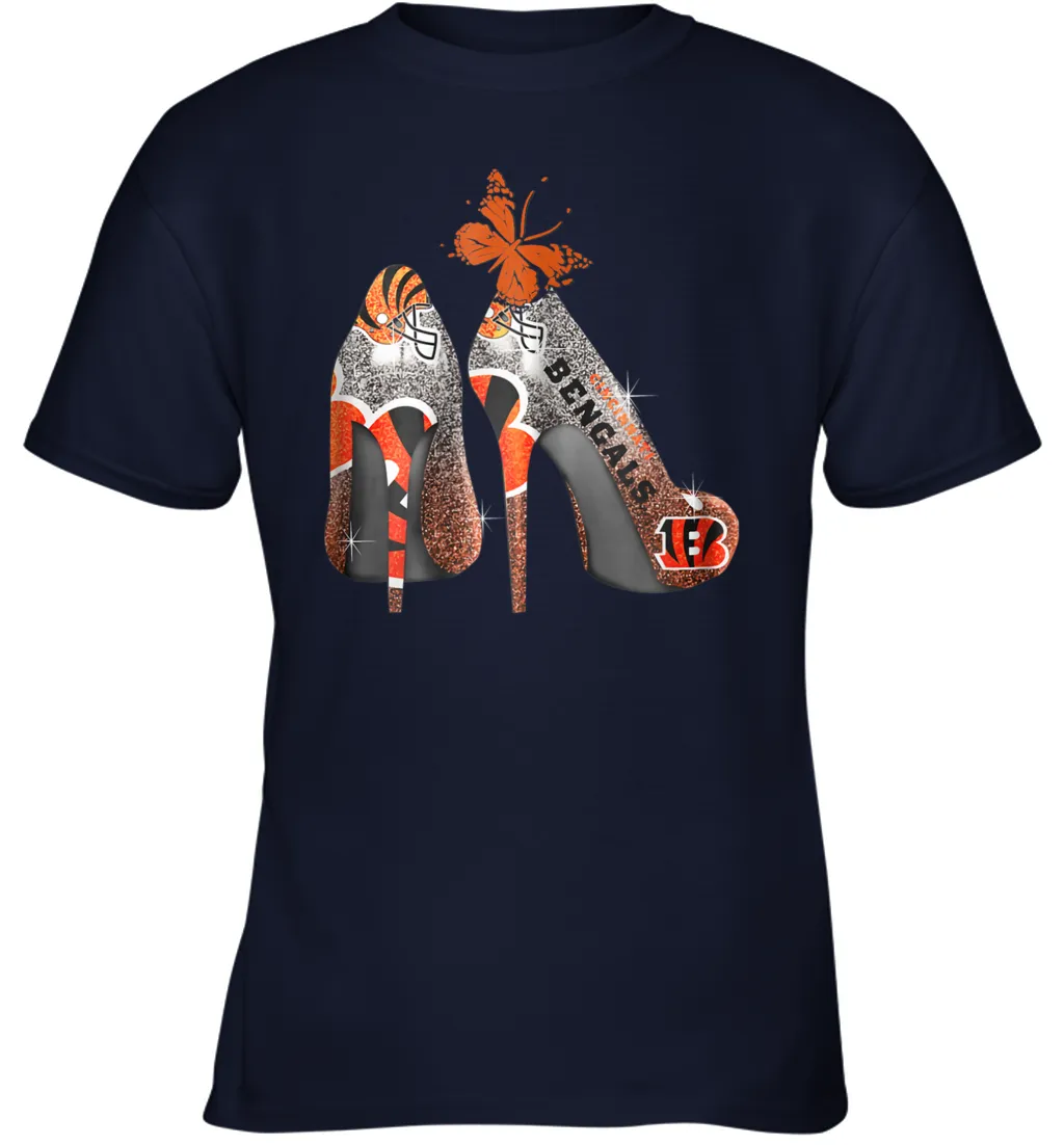 NFL Cincinnati Bengals Rhinestone High Heels Youth T-Shirt