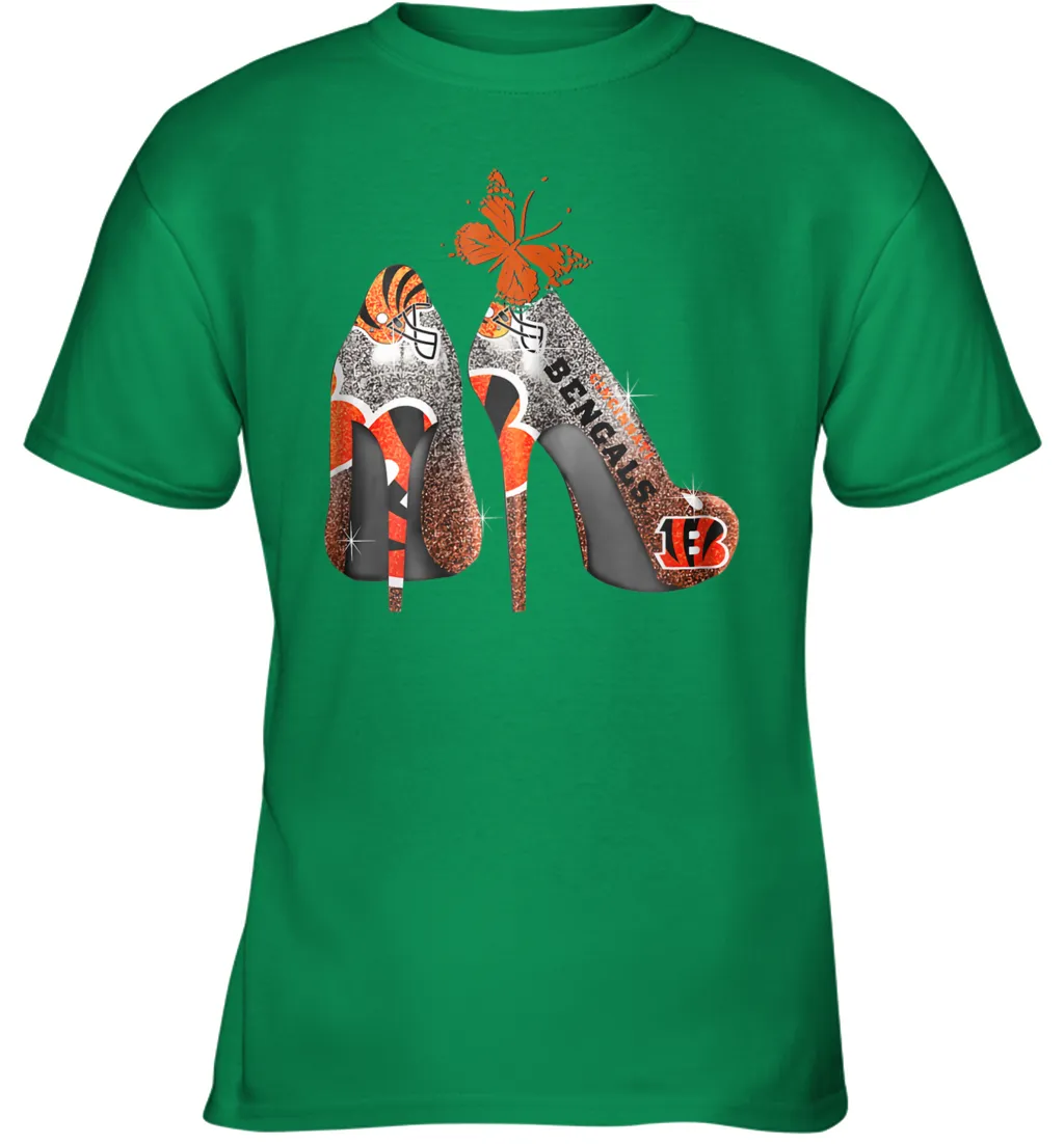 NFL Cincinnati Bengals Rhinestone High Heels Youth T-Shirt