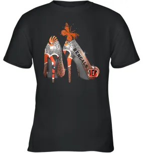 NFL Cincinnati Bengals Rhinestone High Heels Youth T-Shirt