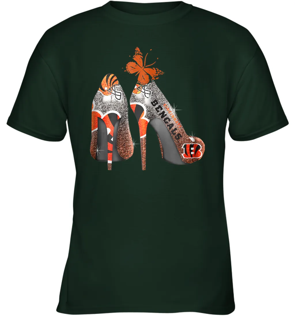 NFL Cincinnati Bengals Rhinestone High Heels Youth T-Shirt