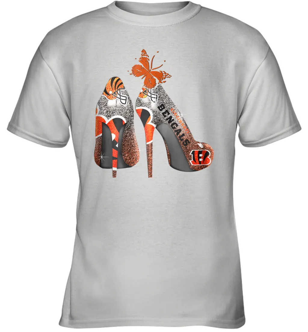 NFL Cincinnati Bengals Rhinestone High Heels Youth T-Shirt