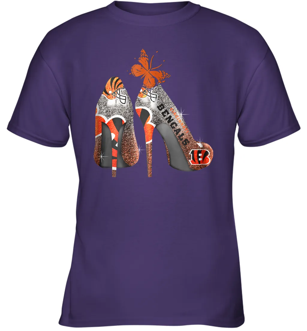 NFL Cincinnati Bengals Rhinestone High Heels Youth T-Shirt
