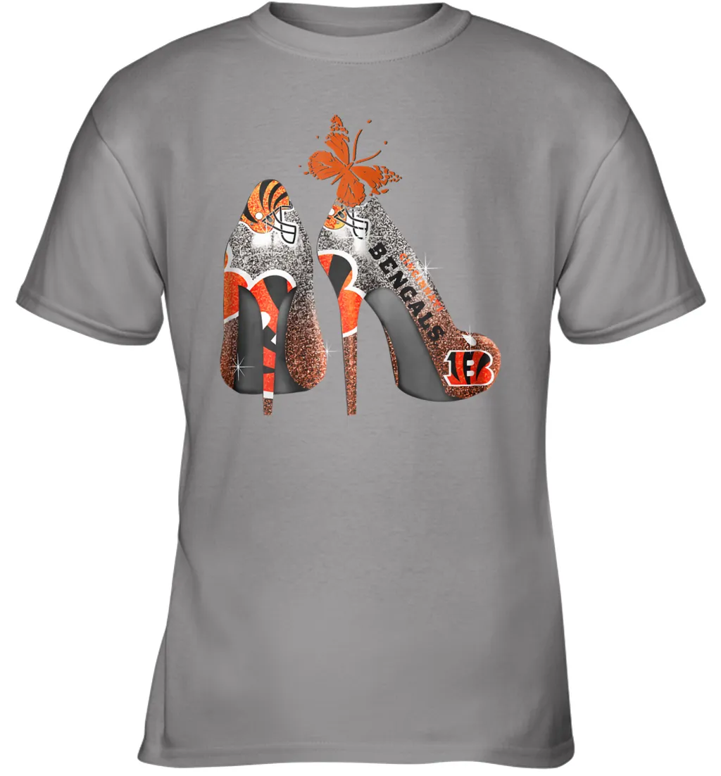 NFL Cincinnati Bengals Rhinestone High Heels Youth T-Shirt