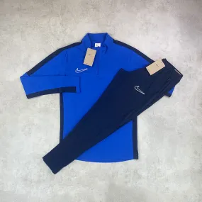 Nike Academy Drill Half Zip/ Pants Tracksuit Set Royal Blue/ Obsidian