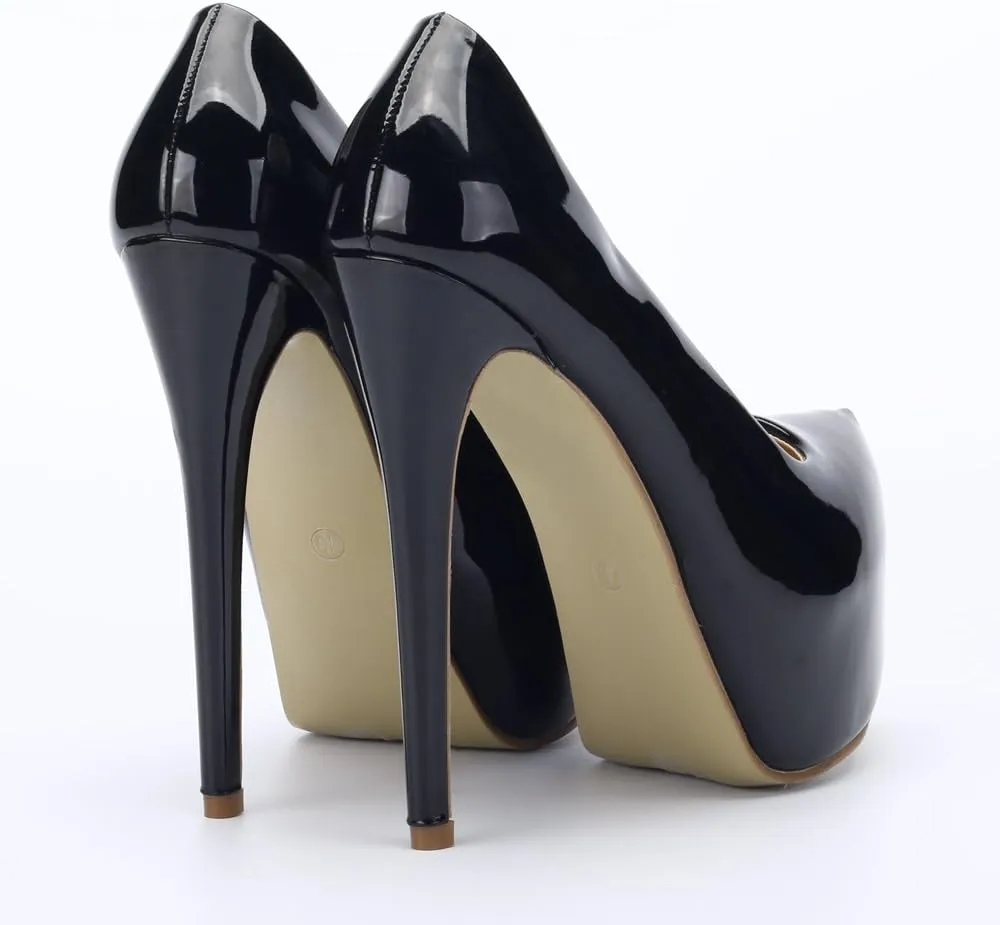 OCHENTA Women's Hidden Platform Stiletto High Heels Slip On Pumps