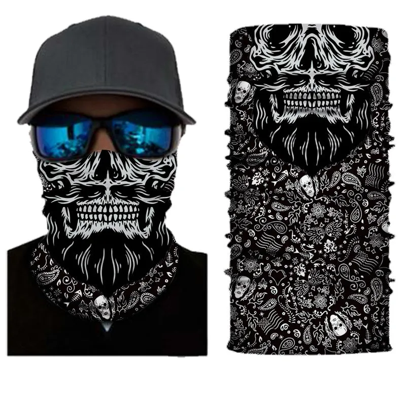 Pack Of 3/6 Men's Neck Warmer Gaiter Face Bandana Headband Mask | S251