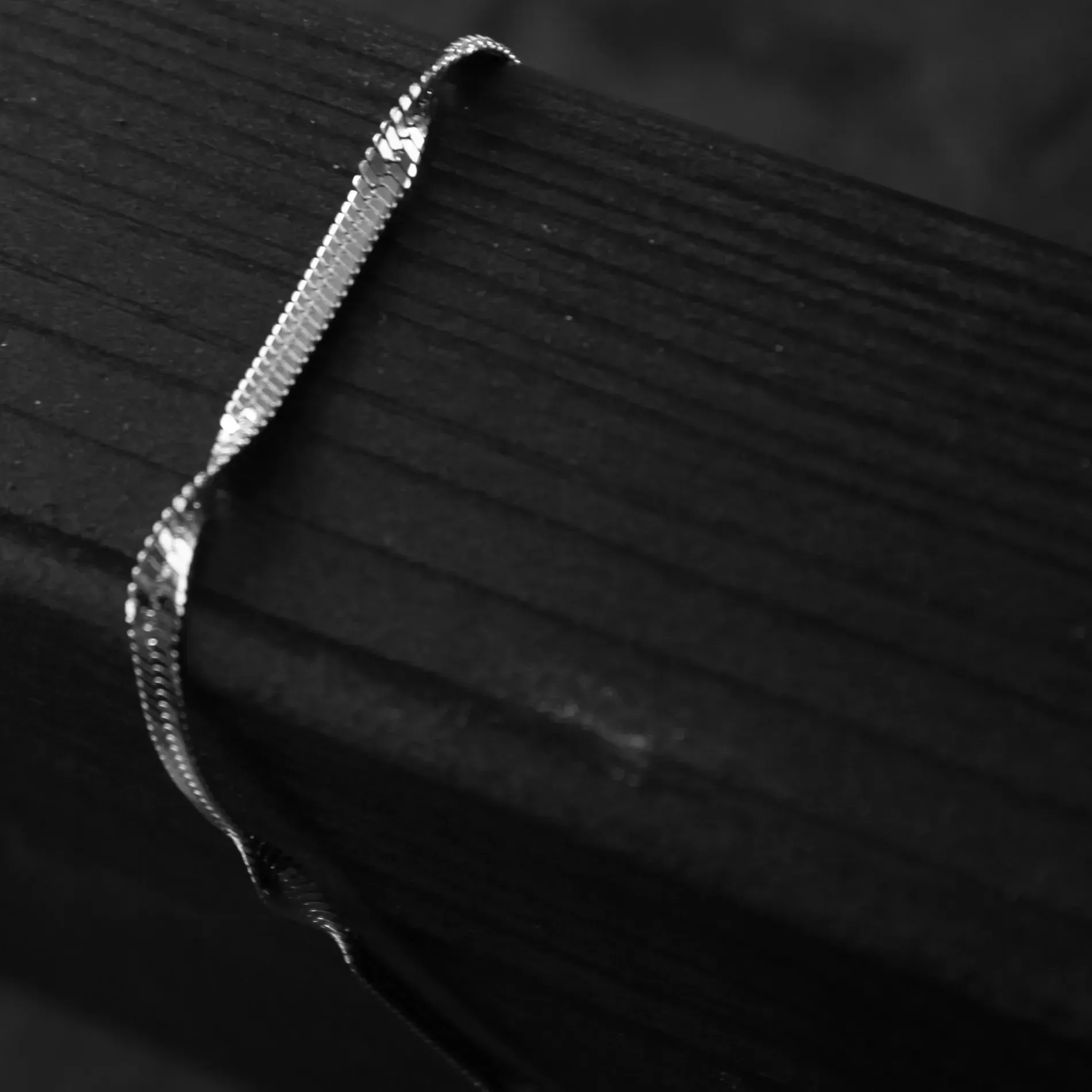 Passion Waterproof Twisted 2mm Herringbone Necklace Silver Plating