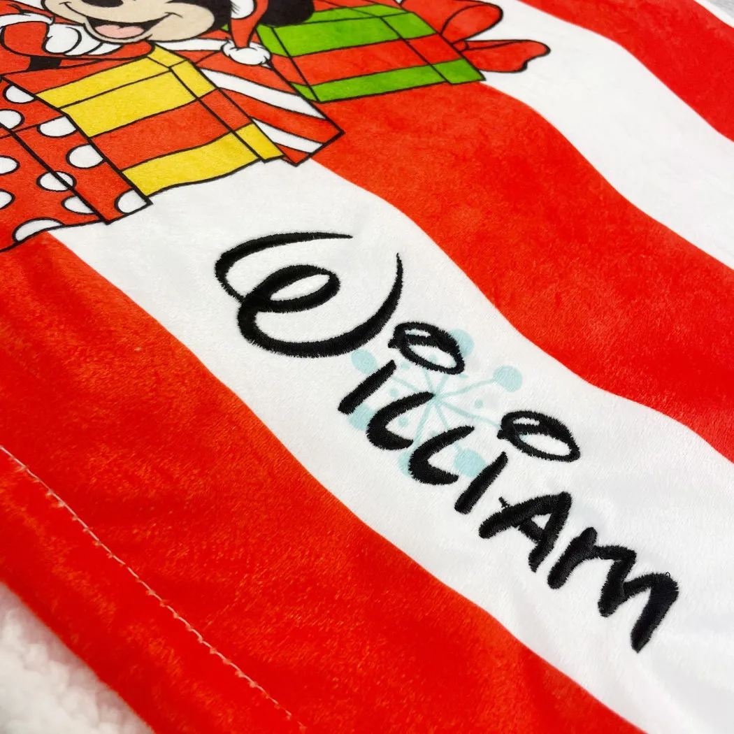 Personalized Disney Baby Holiday Blanket - Mickey Mouse