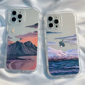 Retro Snow Mountain Sunset Phone Case