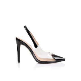 Rhiannon Pump Vinylite & Black Patent Leather