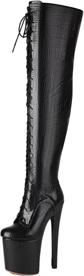Roimaash Fashion Platform Overknee Boots High Heels