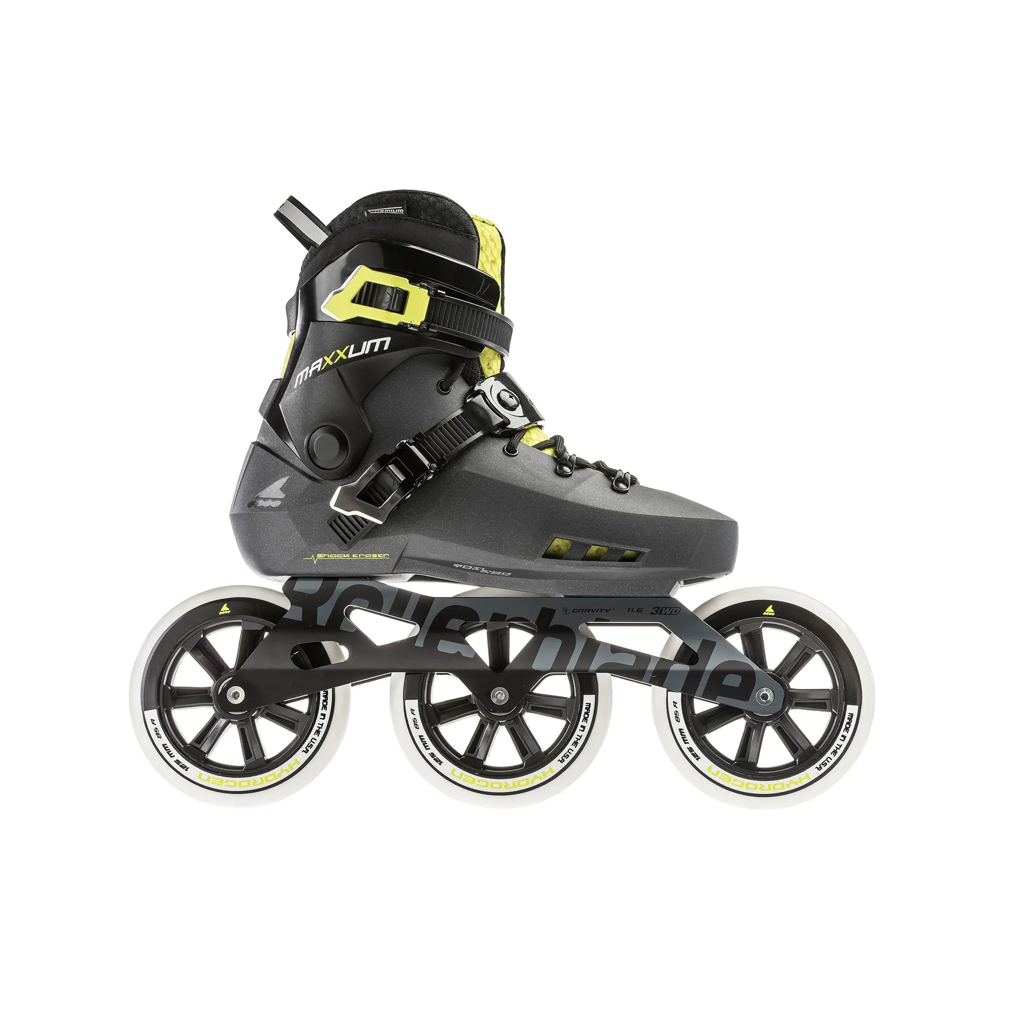 Rollerblade Maxxum Edge 125 3WD - Metallic Grey/Lime
