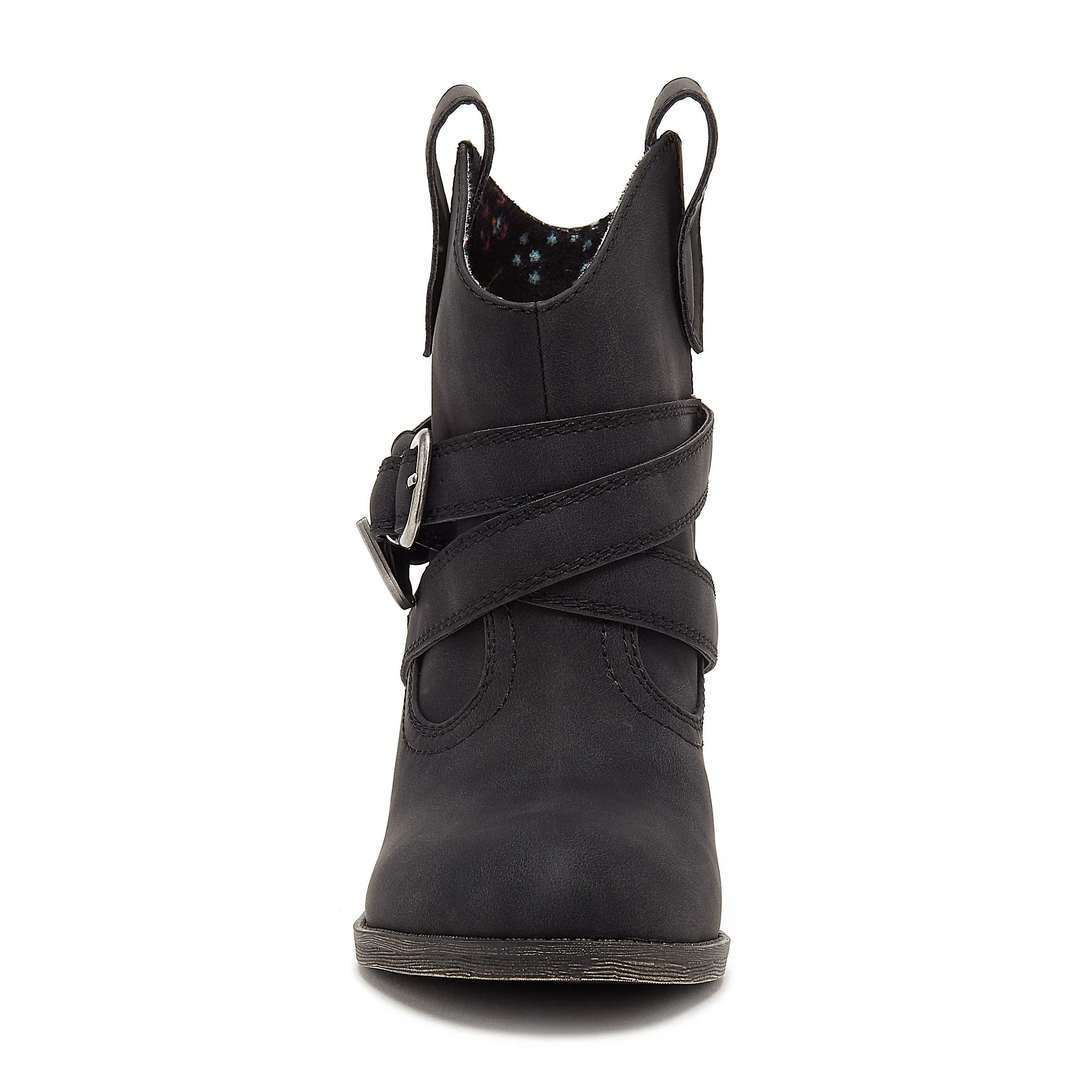 Satire Distressed Black Western Boot