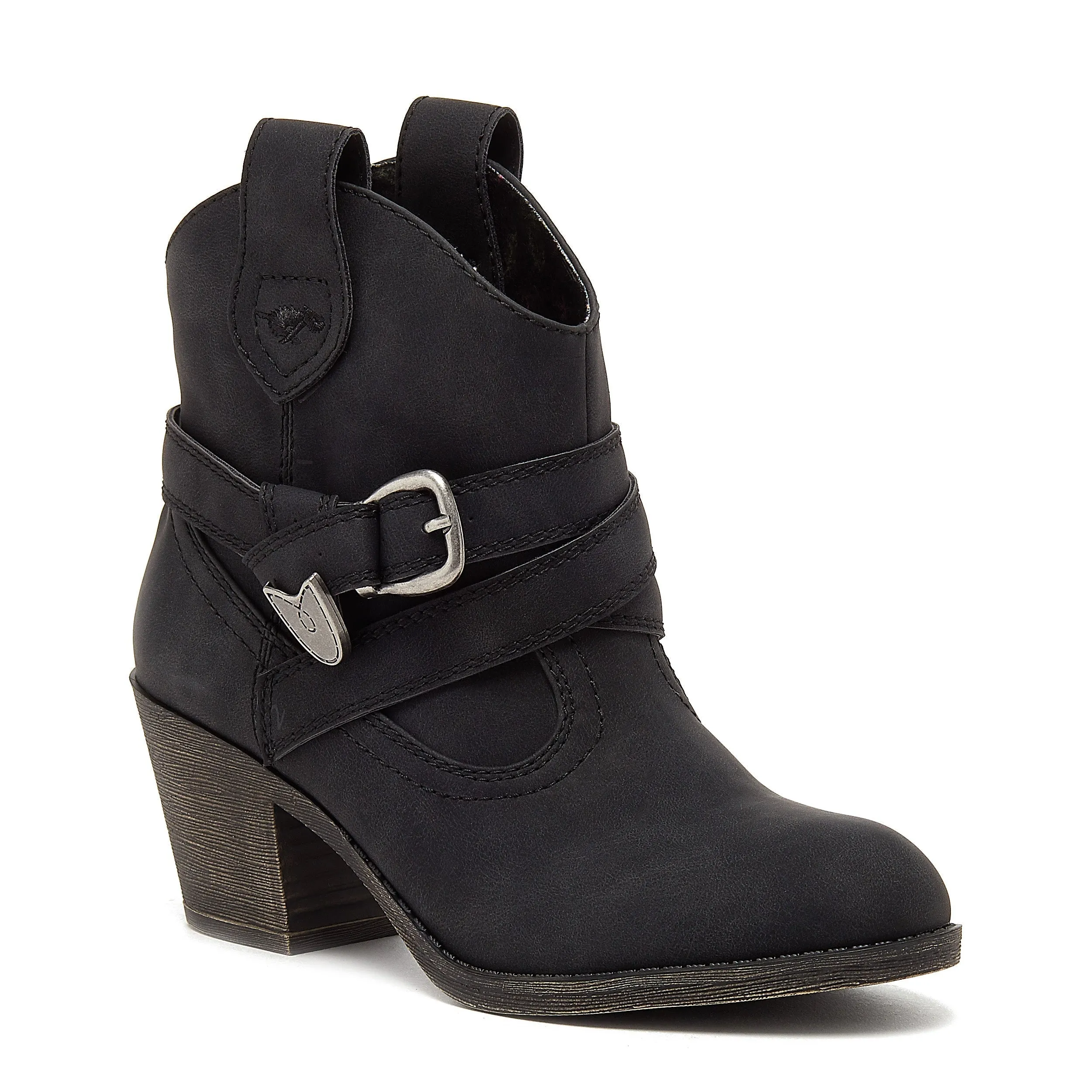 Satire Distressed Black Western Boot
