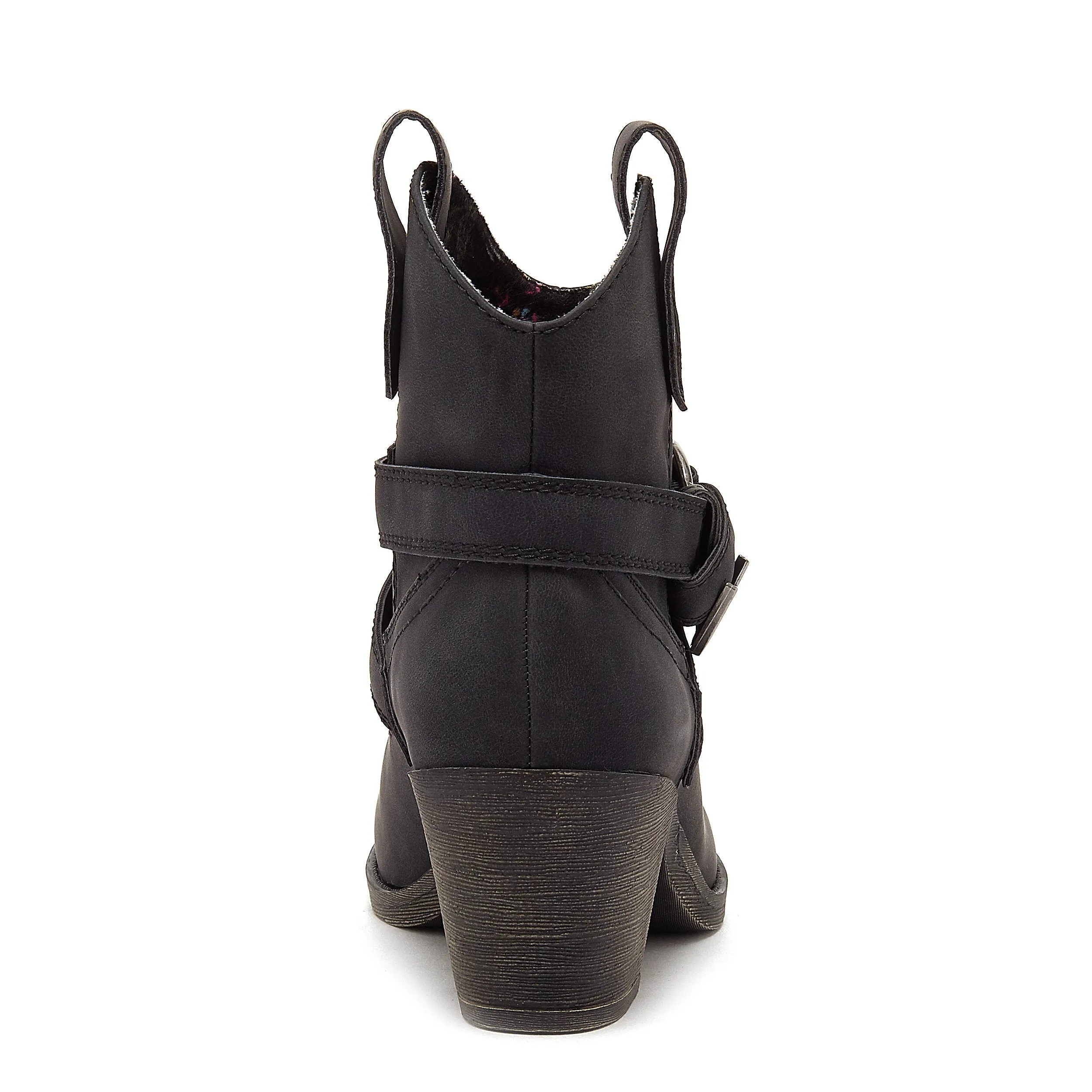 Satire Distressed Black Western Boot