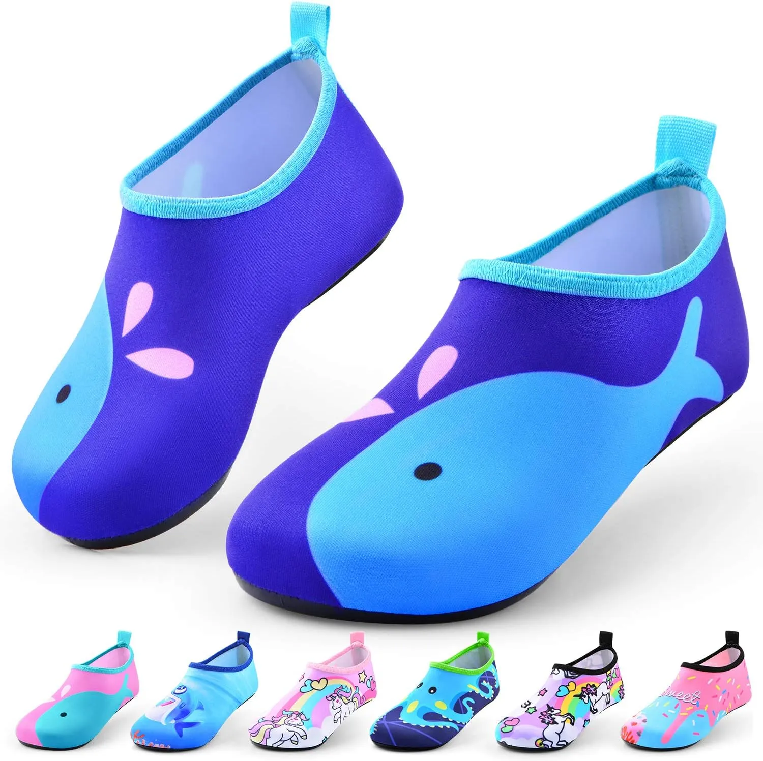 Sunnywoo Water Shoes for Kids Girls Boys，Toddler Kids Swim Water Shoes Quick Dry Non-Slip Water Skin Barefoot Sports Shoes Aqua Socks for Beach Outdoor Sports