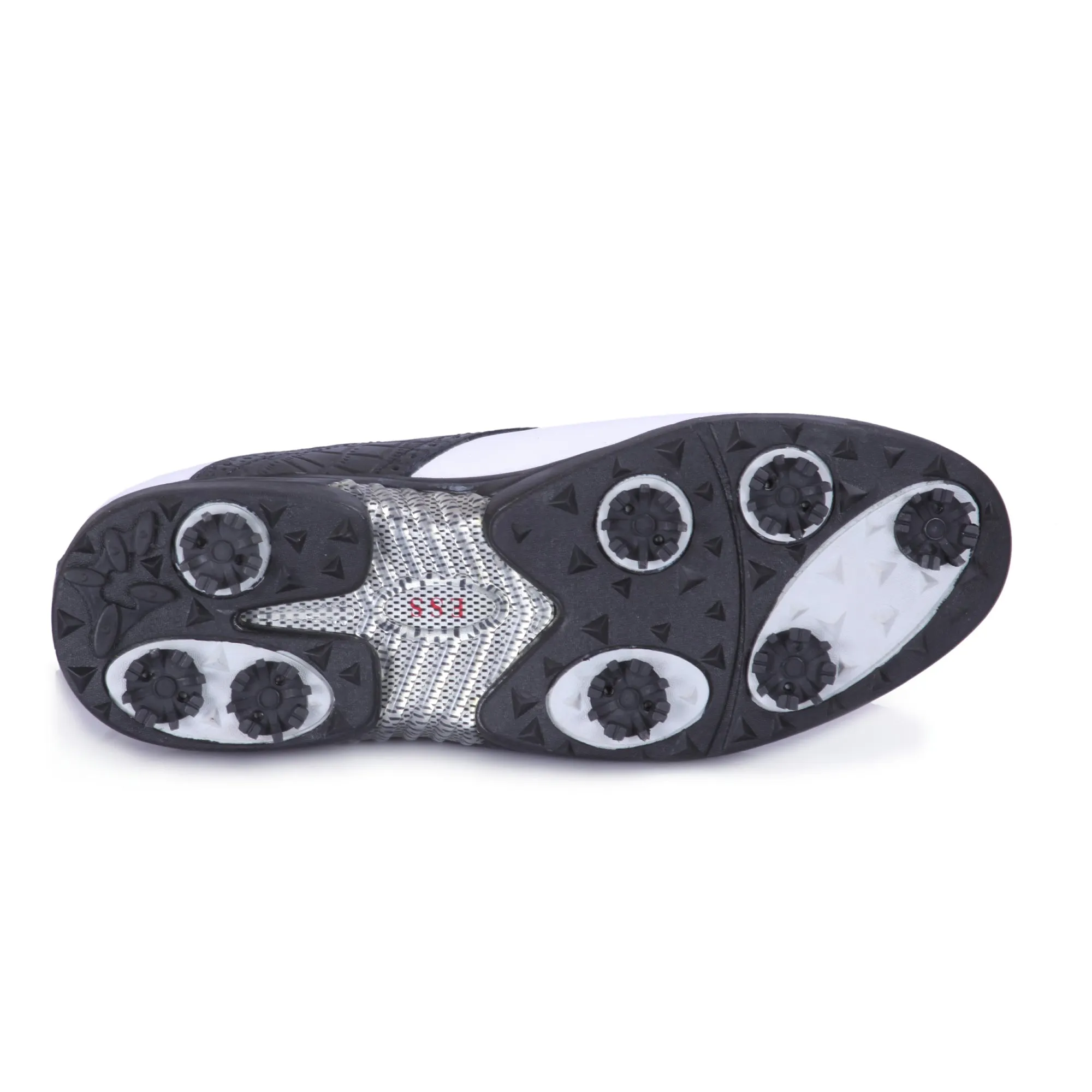 Tiger White & Black Golf Shoes
