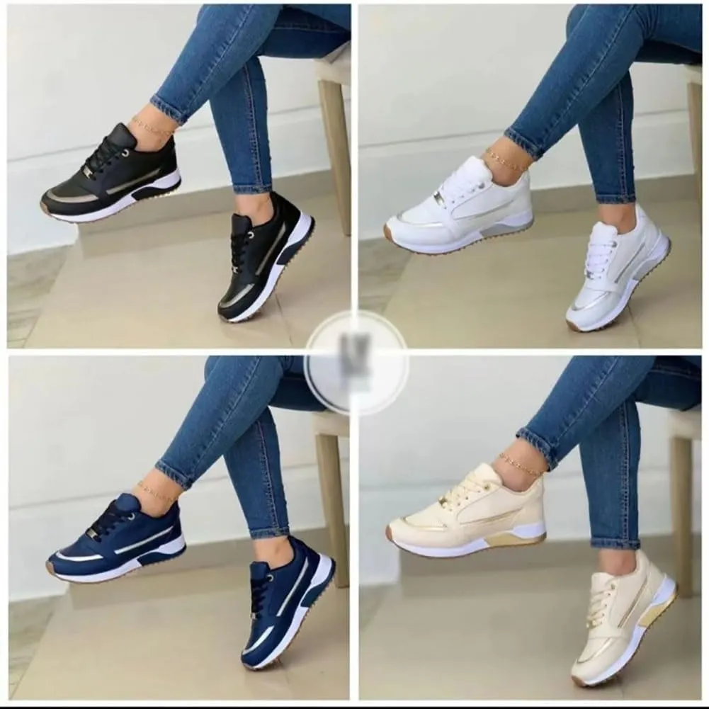 Women Casual Shoes Spring and Summer, Fashion Sneakers Casual Lace Up Non-Slip Walking Shoes Comfortable Running Shoes