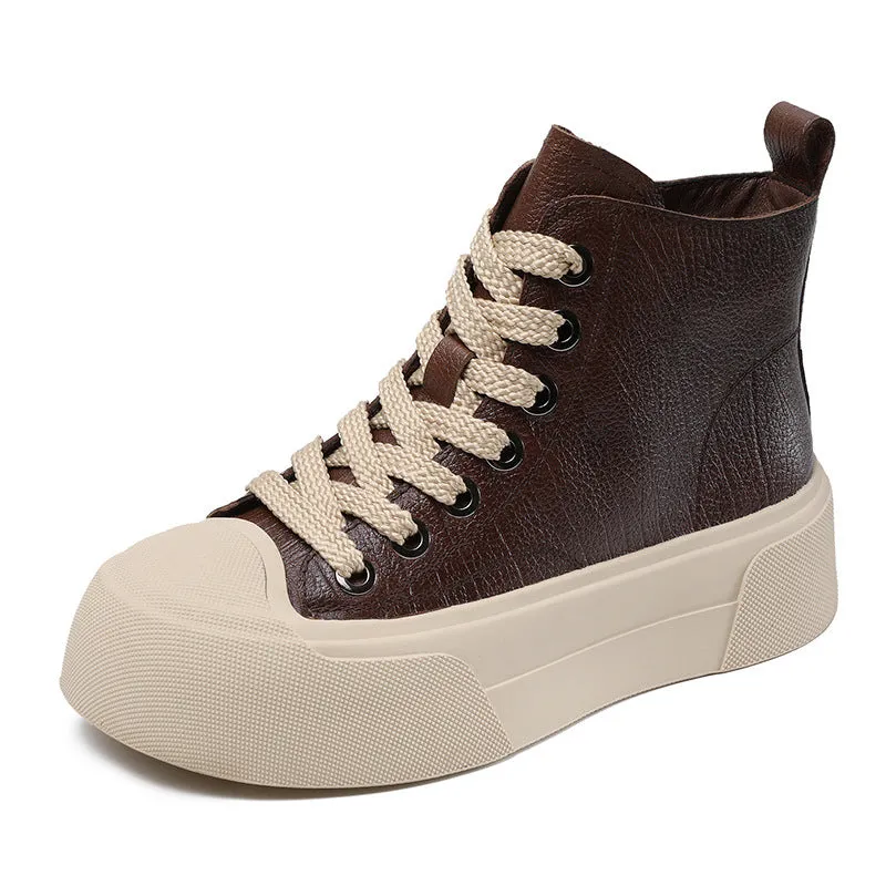 Women Minimalism Fashion Leather Casual Flat Ankle Boots