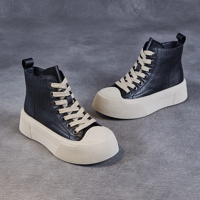 Women Minimalism Fashion Leather Casual Flat Ankle Boots