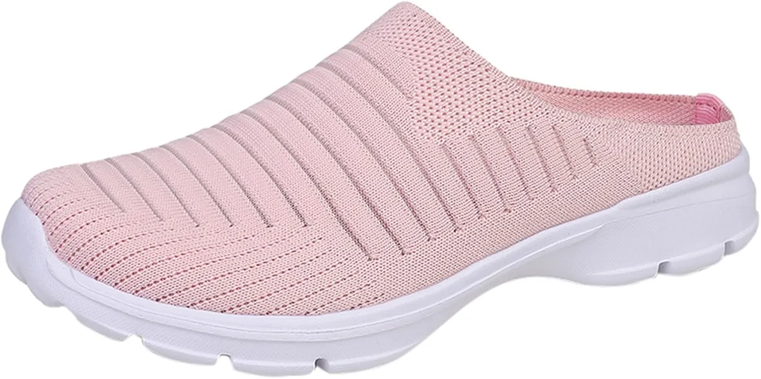 Womens Breathable Mesh Walking Mules Sneakers Tennis Shoes Men Comfort Casual Work Shoes Casual Sneakers Black Tennis Shoe Loafers Casual Slip On