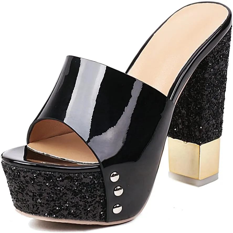 Womens High Heels Stilettos Round Toe Ankle Strap High Heel Sandal