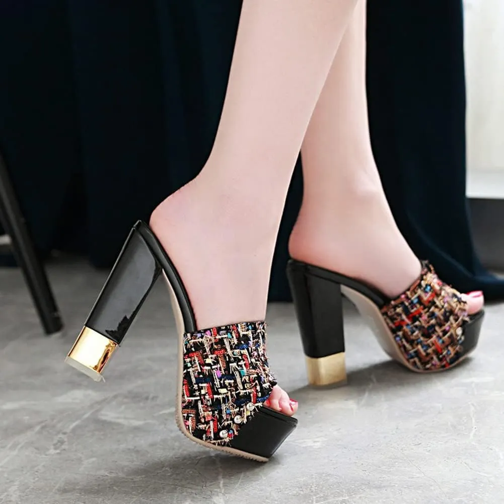 Womens High Heels Stilettos Round Toe Ankle Strap High Heel Sandal