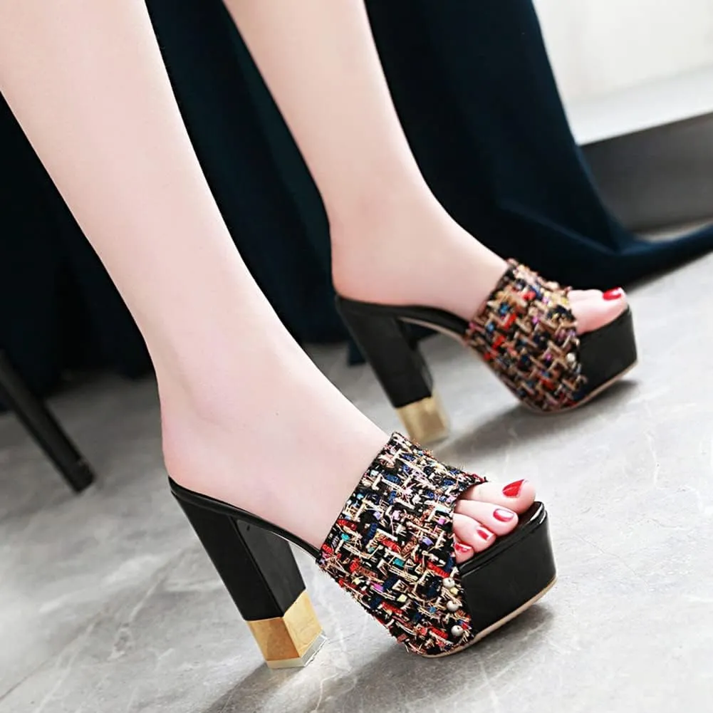Womens High Heels Stilettos Round Toe Ankle Strap High Heel Sandal
