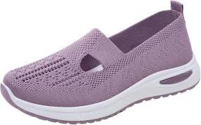 Women's Woven Orthopedic Breathable Soft Shoes Womens Tennis Shoes High Top Black Casual Shoes Fashion Sneakers Brown Tennis Shoe Loafers Casual Slip On