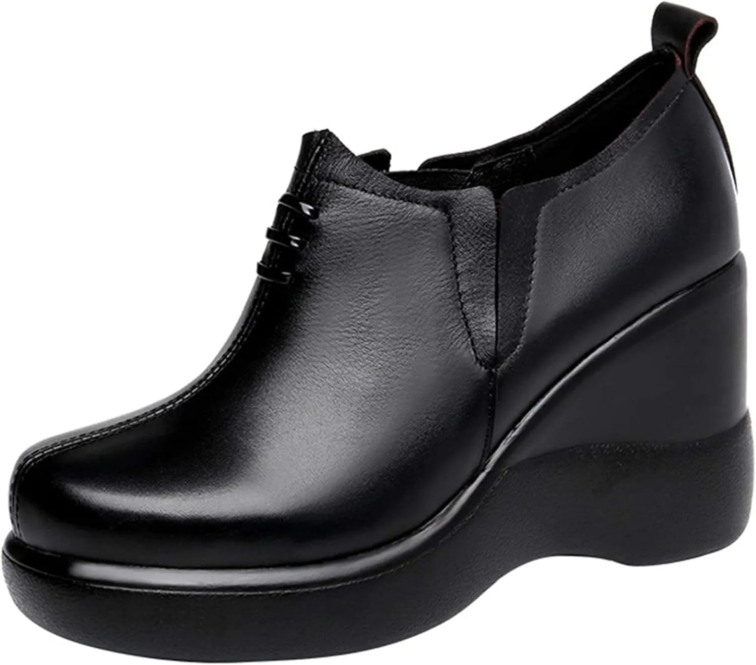 Yiozoi Women's Casual Shoes Solid High Heels Increase The Height of Daily Walking Solid Wedge High Heels